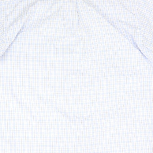 Armando Mens Blue Plaid   Button-Up Size 16