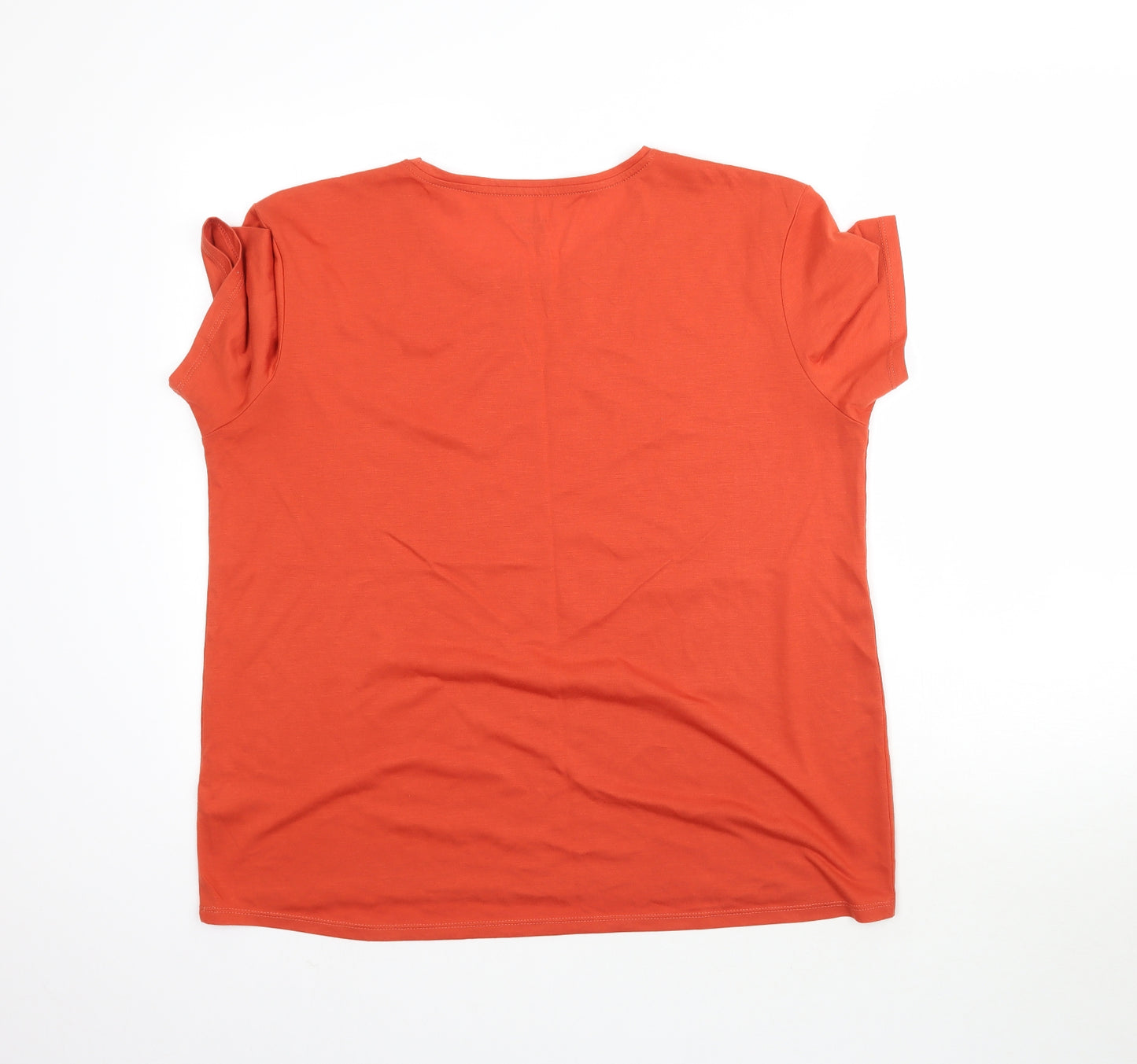 Marks and Spencer Womens Orange   Basic T-Shirt Size 16