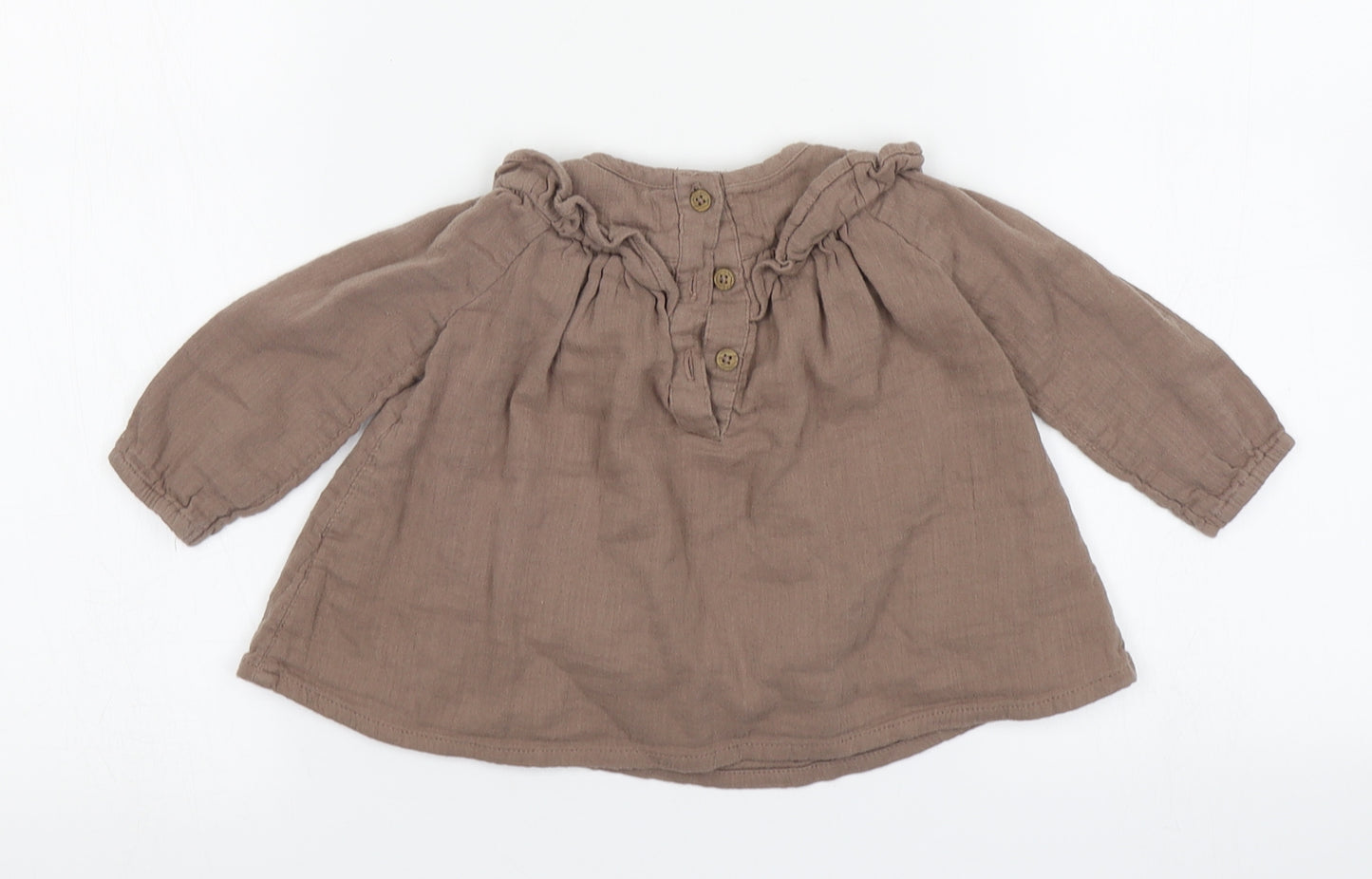 George Girls Brown   Basic Blouse Size 6-9 Months