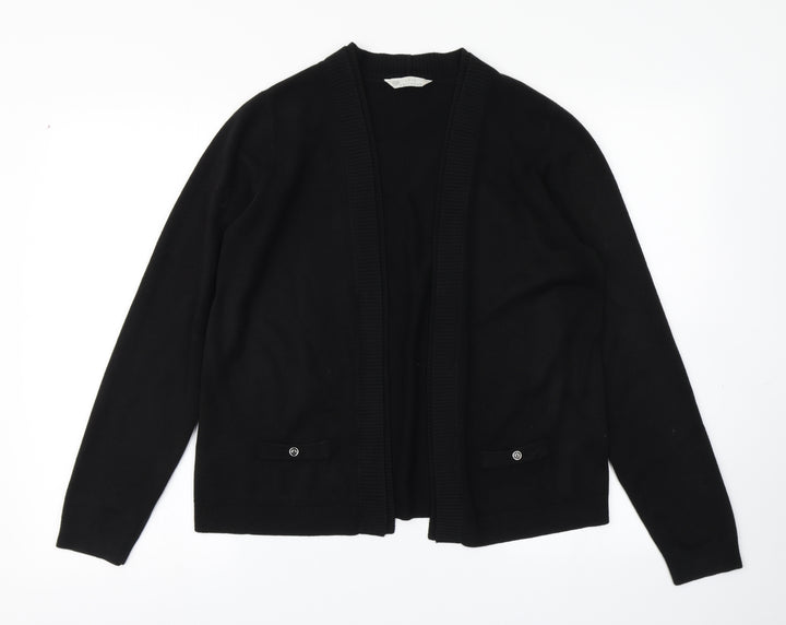BHS Womens Black  Knit Cardigan Jumper Size 14