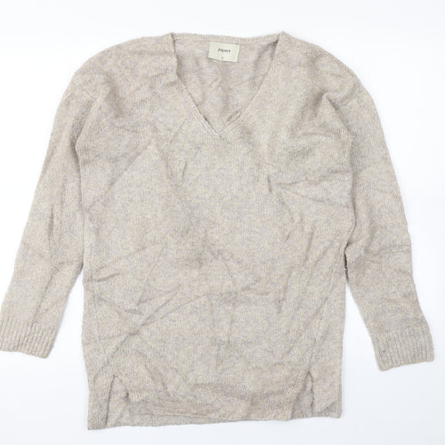 Papaya Womens Brown  Knit Pullover Jumper Size S