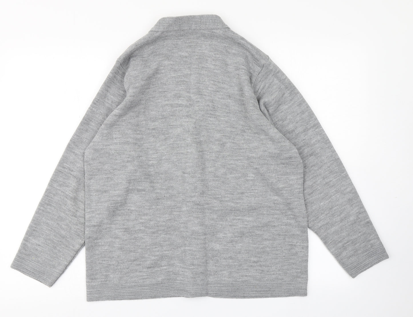 Care Womens Grey  Knit Cardigan Jumper Size L