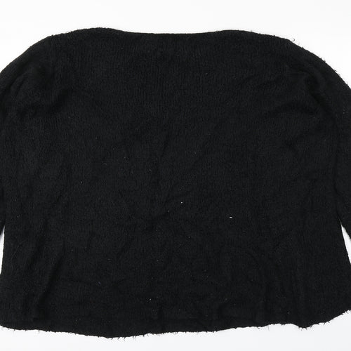 Simply Be Womens Black  Knit Pullover Jumper Size 14