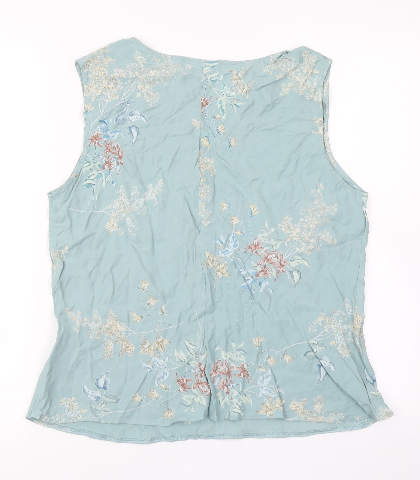 Wallis Womens Blue Floral  Basic Blouse Size 14