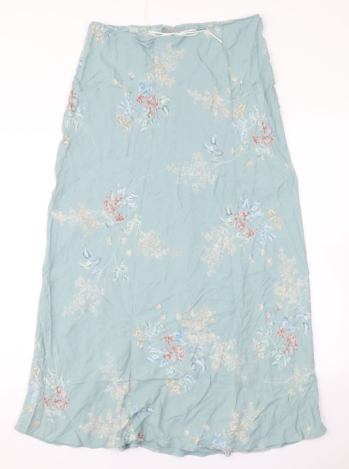 Wallis Womens Blue Floral  A-Line Skirt Size 14