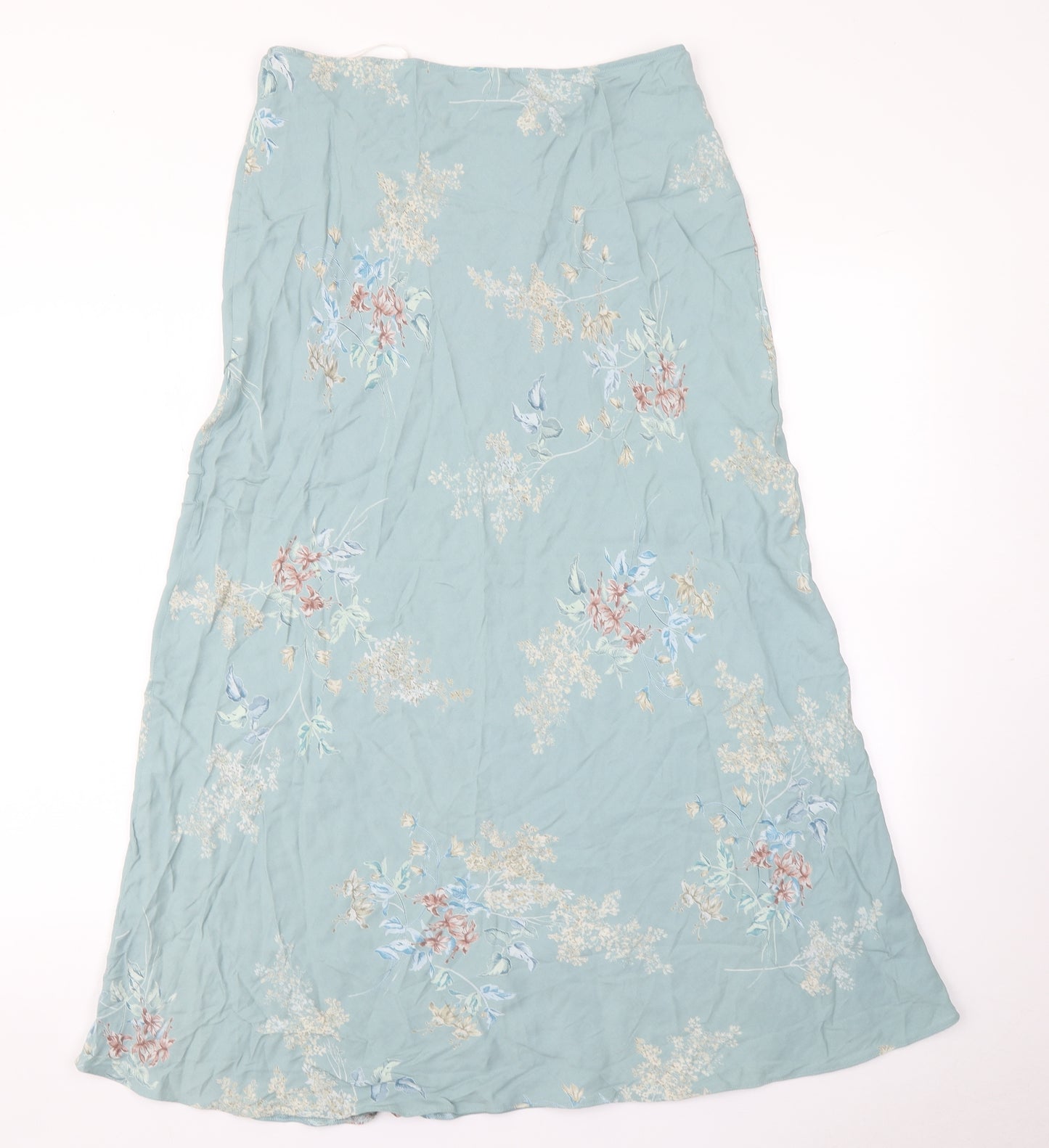 Wallis Womens Blue Floral  A-Line Skirt Size 14