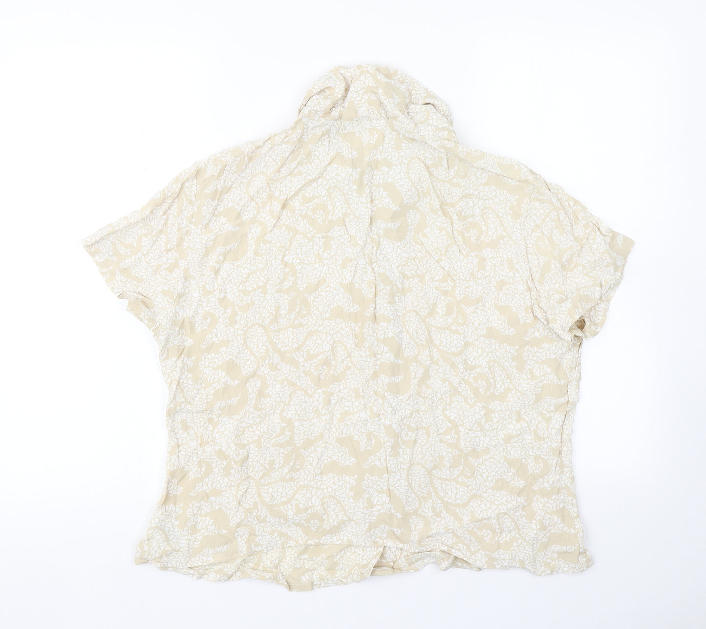 Offshoot Womens Beige Paisley  Basic Button-Up Size M