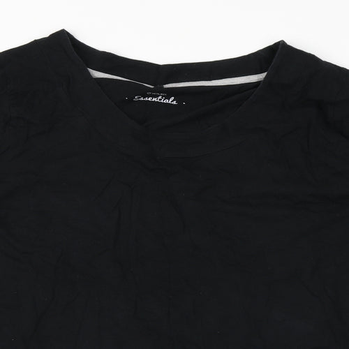 Yours Womens Black   Basic T-Shirt Size 26