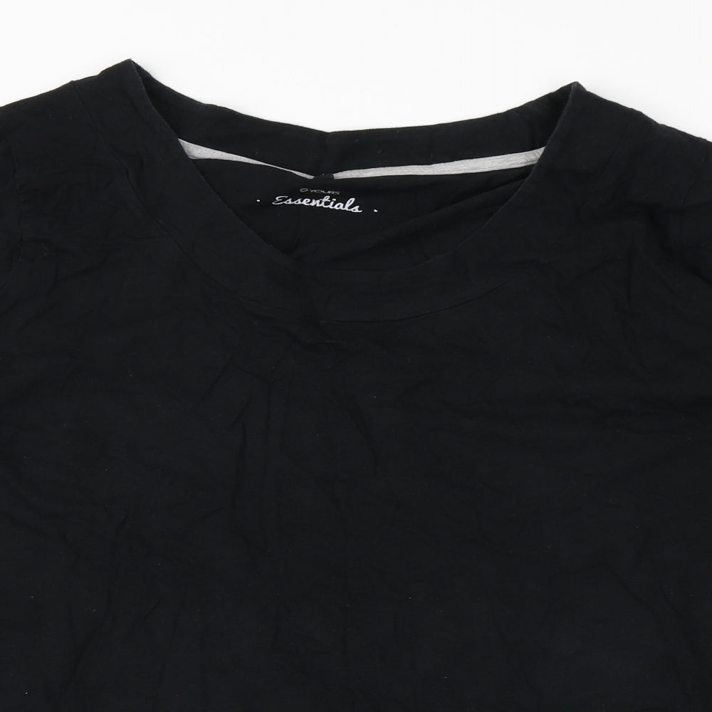 Yours Womens Black   Basic T-Shirt Size 26