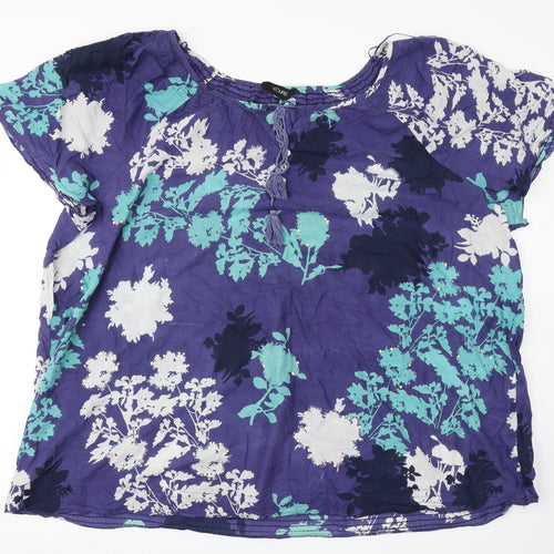 Yours Womens Purple Floral  Basic Blouse Size 30