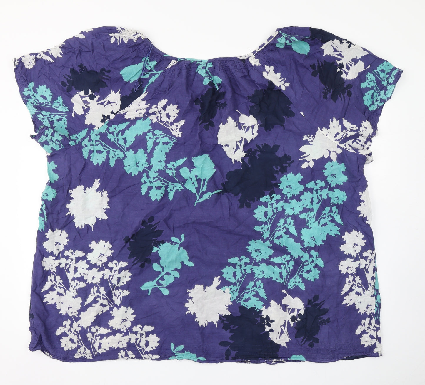 Yours Womens Purple Floral  Basic Blouse Size 30