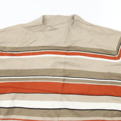 Berkertex Womens Brown Striped Knit Pullover Jumper Size 10