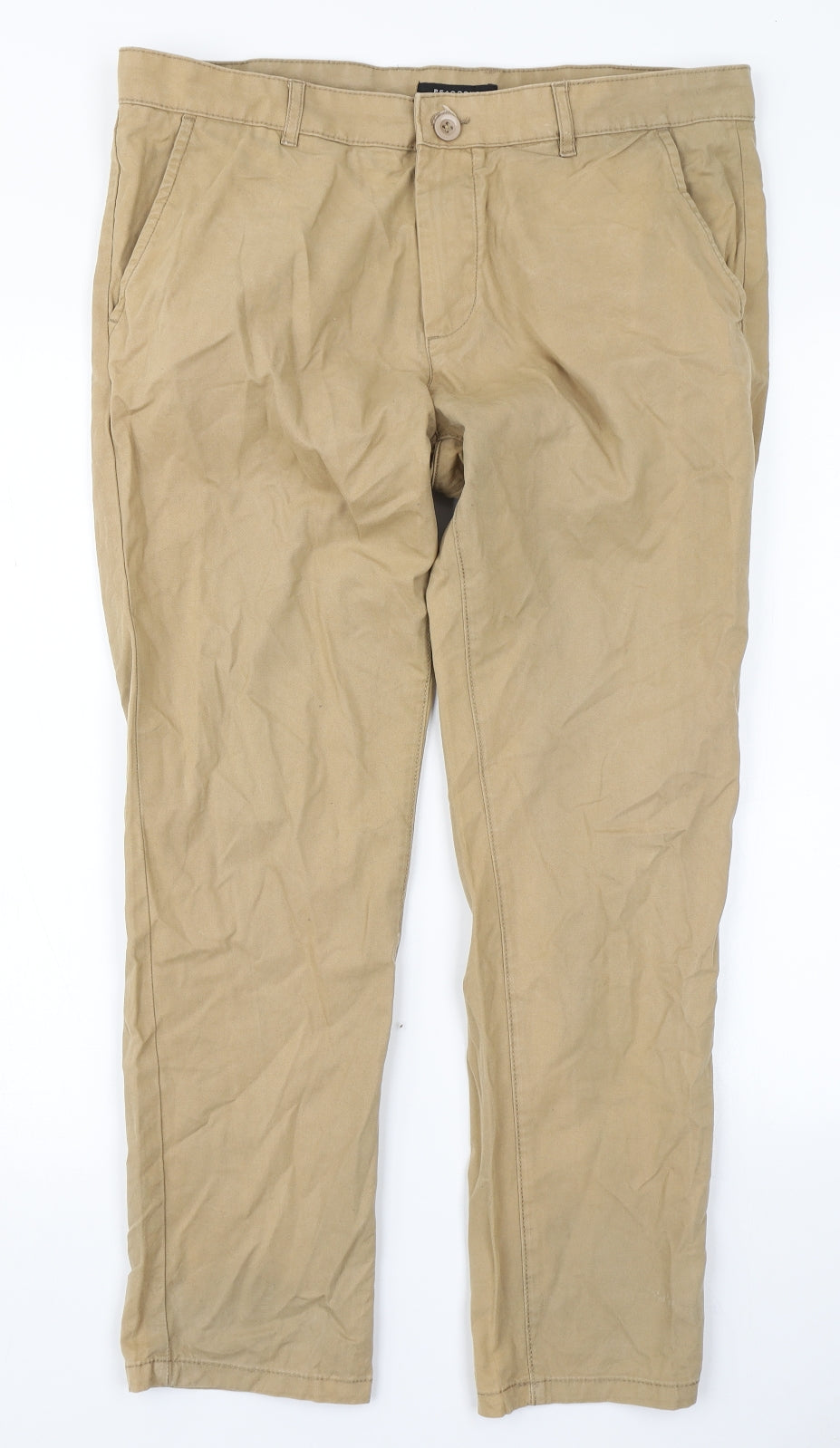 Peacocks Mens Brown   Chino Trousers Size 34 in L27 in