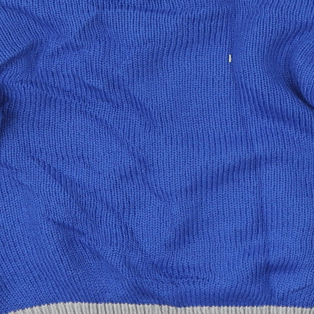 George Boys Blue Polka Dot Knit Pullover Jumper Size 3-4 Years  - Christmas jumper