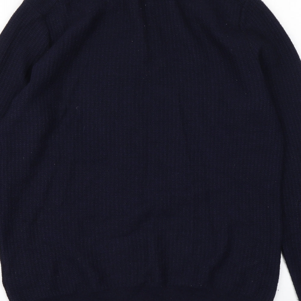 Fisk of Oslo Mens Blue  Knit Pullover Jumper Size M