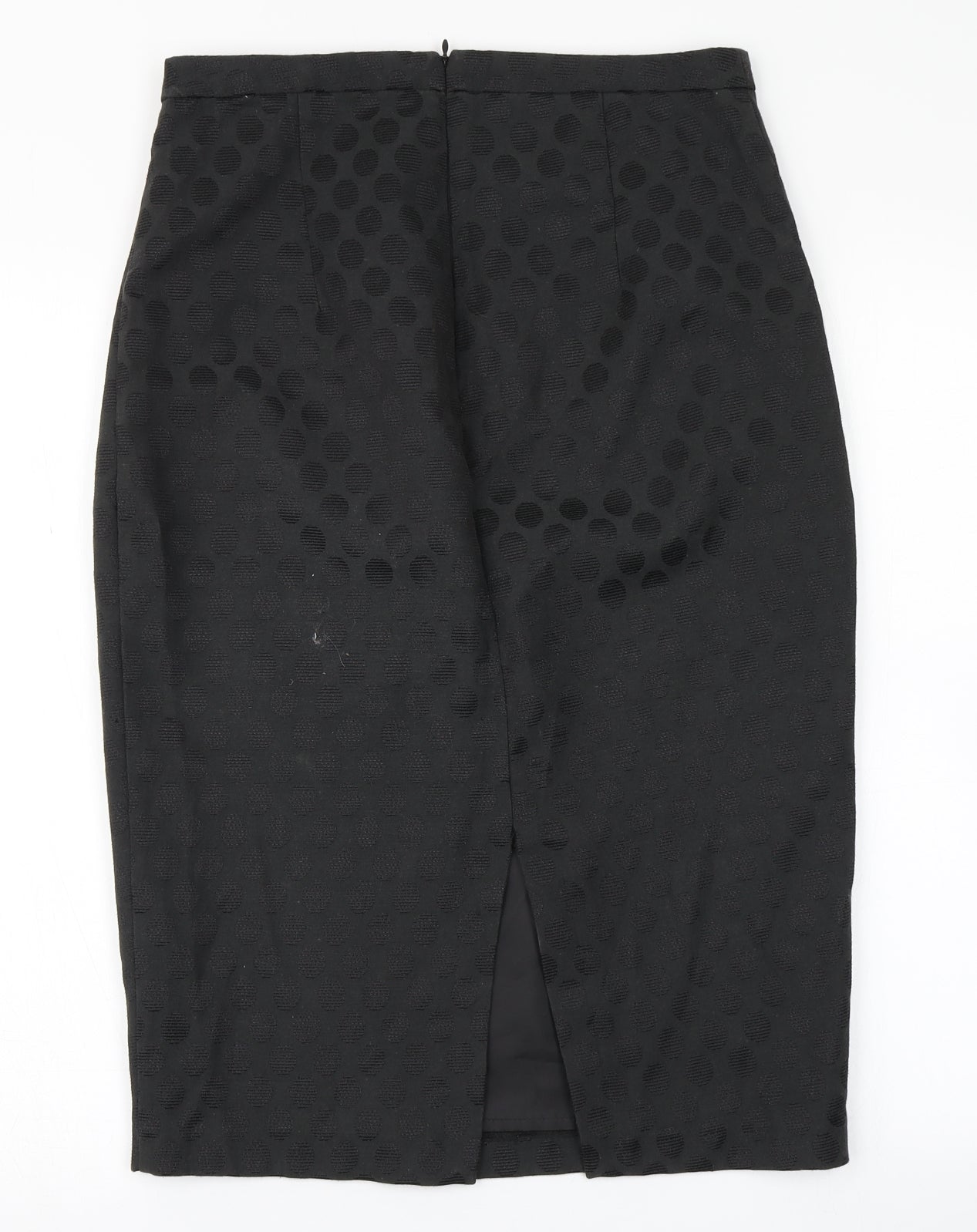 F&F Womens Black Polka Dot  Straight & Pencil Skirt Size 10