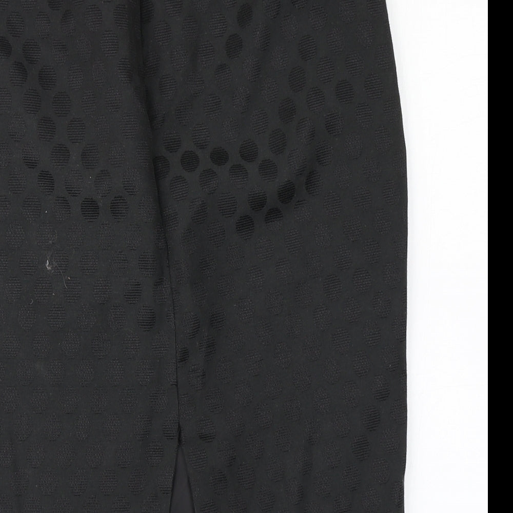 F&F Womens Black Polka Dot  Straight & Pencil Skirt Size 10