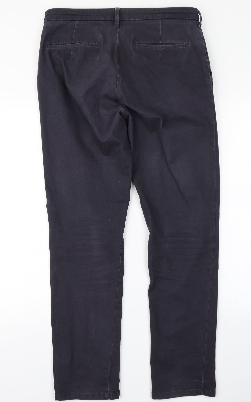 M&S Mens Blue   Chino Trousers Size 32 in L31 in