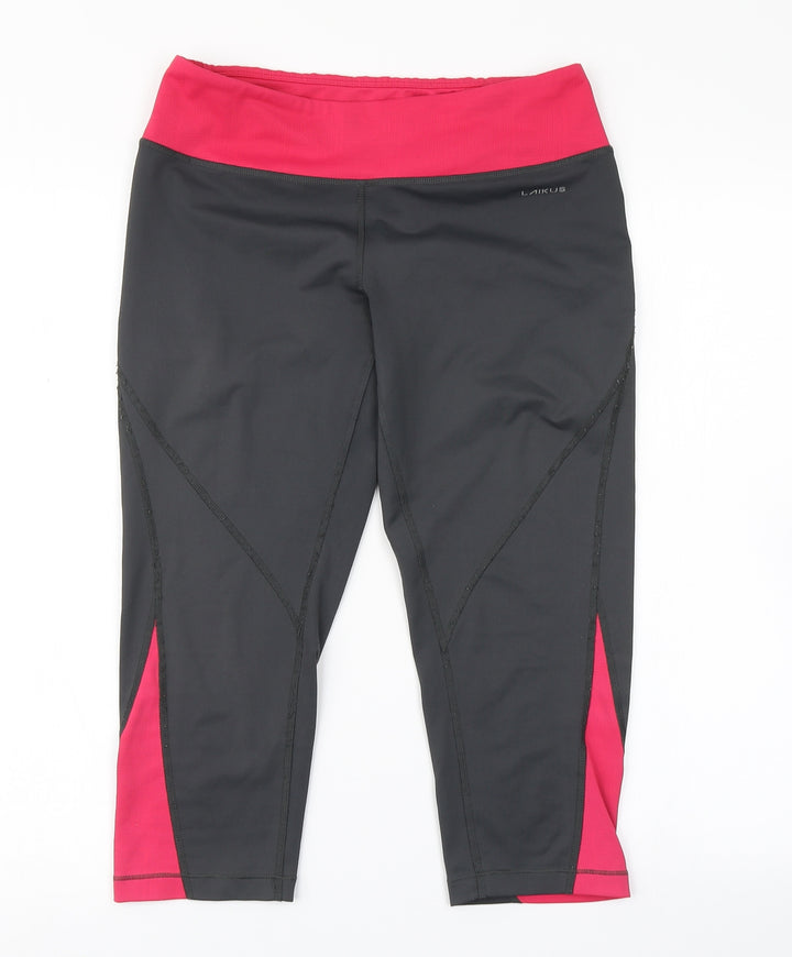 Laikus Womens Grey Colourblock Compression Shorts Size S