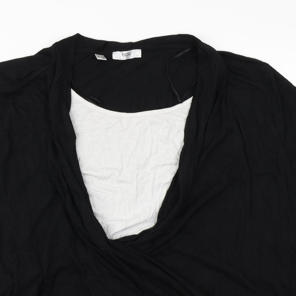 bpc Womens Black   Basic T-Shirt Size 3XL