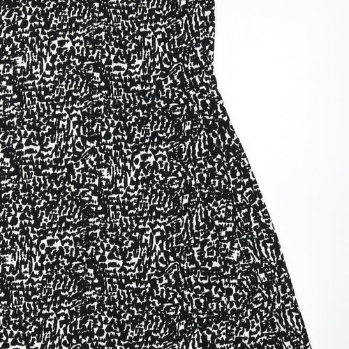M&S Collection Womens Black Geometric  Tank Dress  Size 8