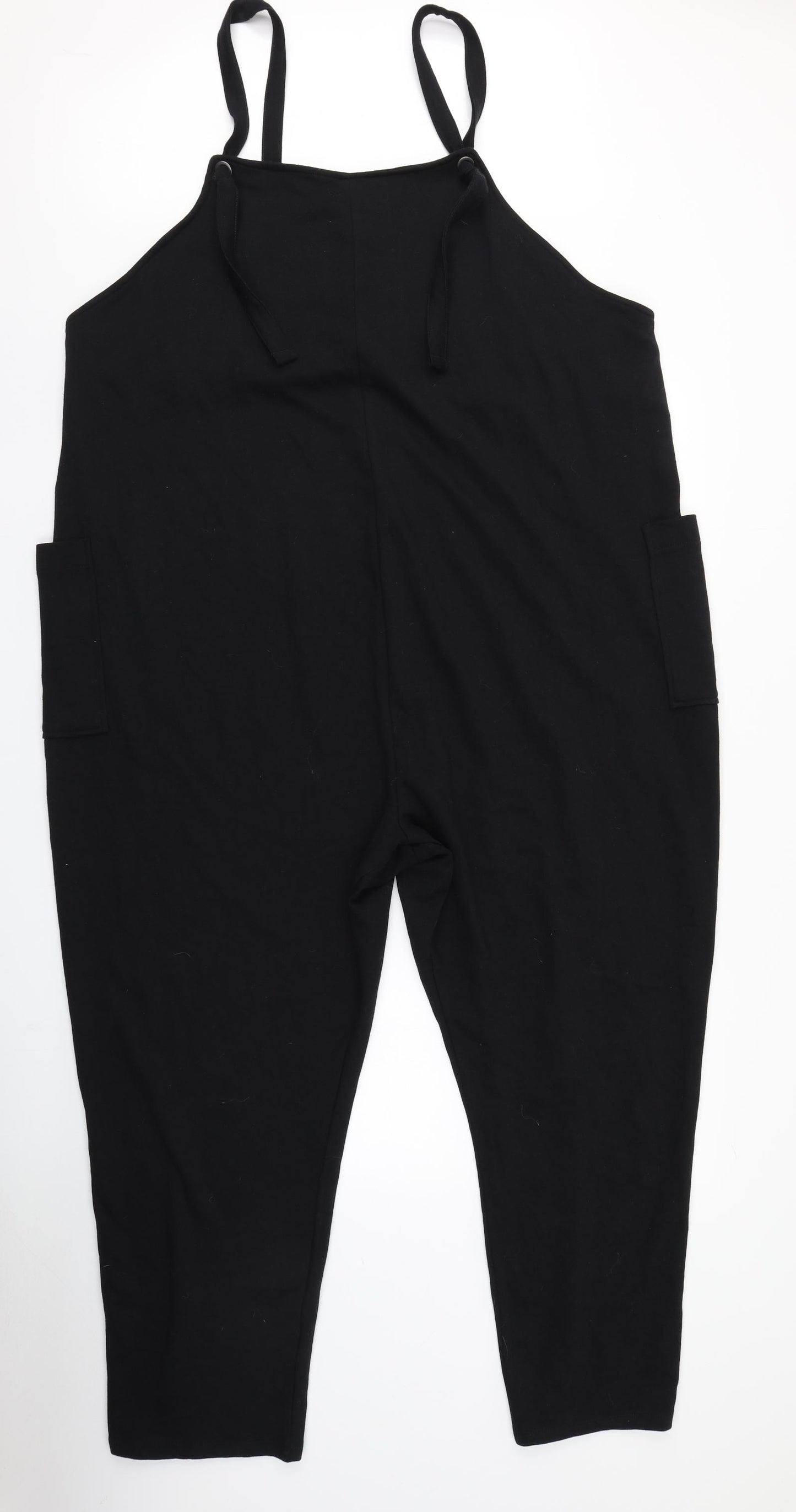 TU Womens Black   Dungaree One-Piece Size 20 L24 in