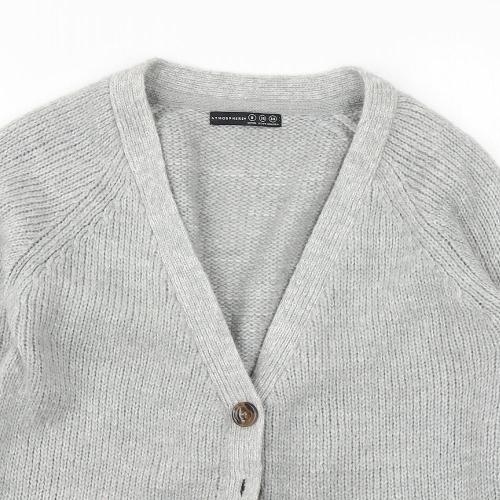 Atmosphere Womens Grey  Knit Cardigan Jumper Size 8
