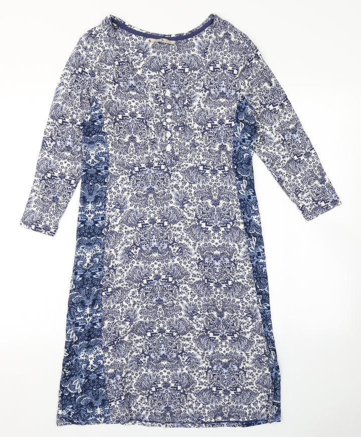 TU Womens Blue Floral  Fit & Flare  Size 12