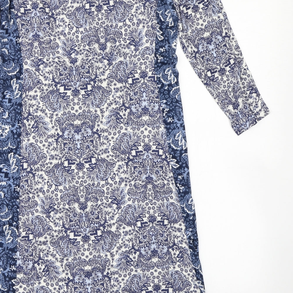 TU Womens Blue Floral  Fit & Flare  Size 12