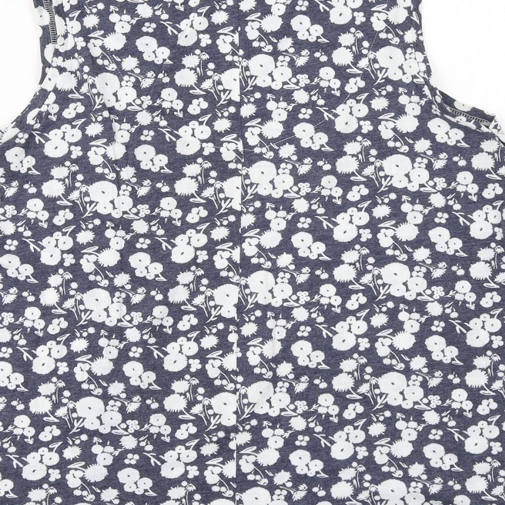 George Womens Blue Floral  Basic Tank Size 18  - Lace hem