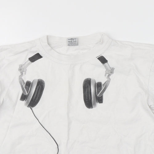Planet 2000 Boys White   Basic T-Shirt Size 14 Years