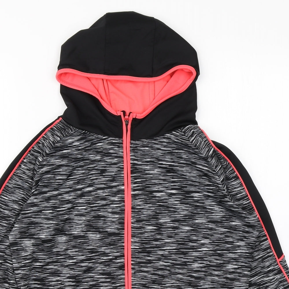 YD Girls Black Striped  Jacket  Size 11-12 Years