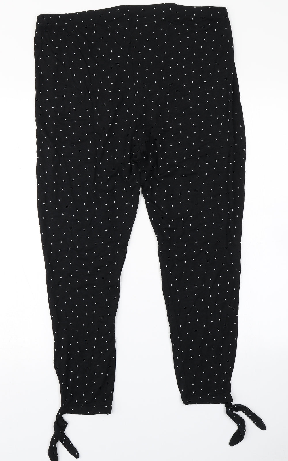 George Womens Black Polka Dot  Cropped Leggings Size 20 L21 in