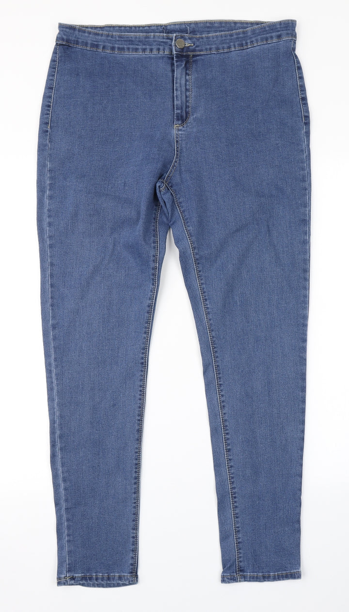 Quiz Womens Blue Denim Skinny Jeans Size 34 in L27 in