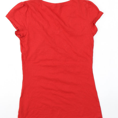 George Womens Red   Basic T-Shirt Size 8