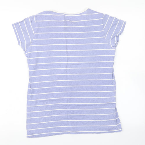 Atmosphere Womens Blue Striped  Basic T-Shirt Size 10