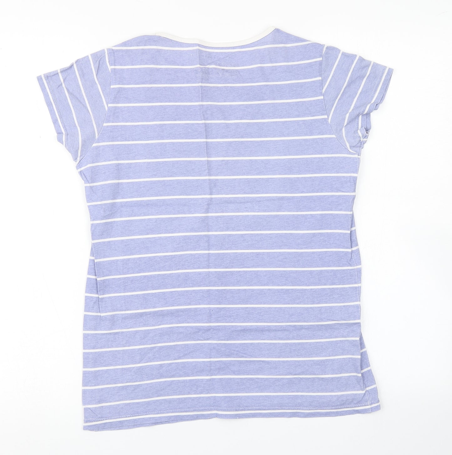 Atmosphere Womens Blue Striped  Basic T-Shirt Size 10