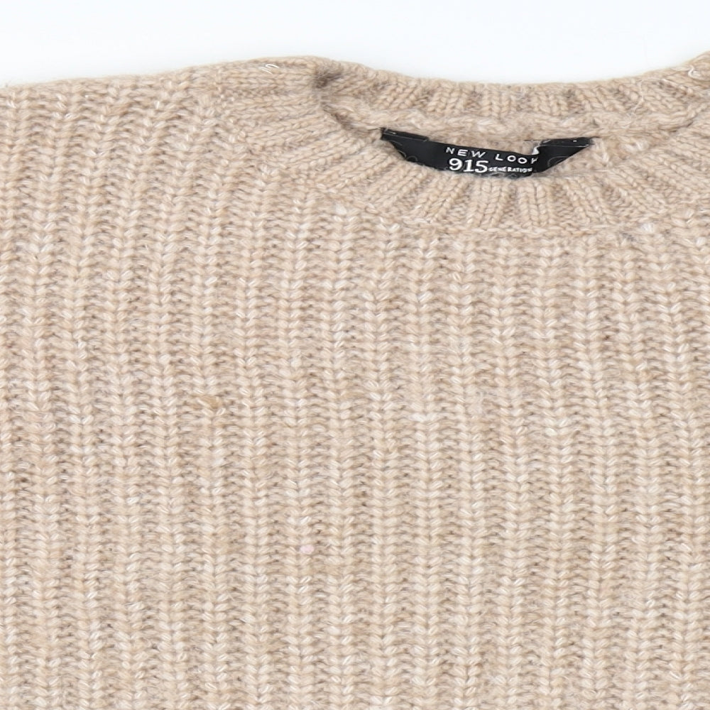 915 Generation Girls Brown  Knit Pullover Jumper Size 12-13 Years  - Cropped