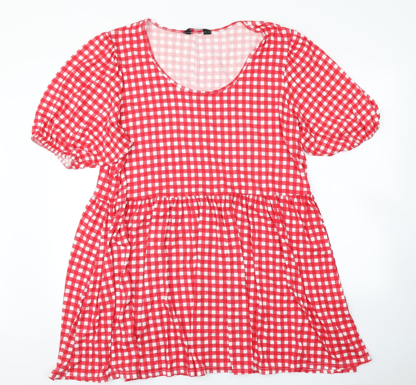 Yours Womens Red Check  Skater Dress  Size 22
