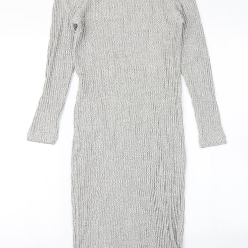 Primark Womens Grey  Knit Bodycon  Size 12