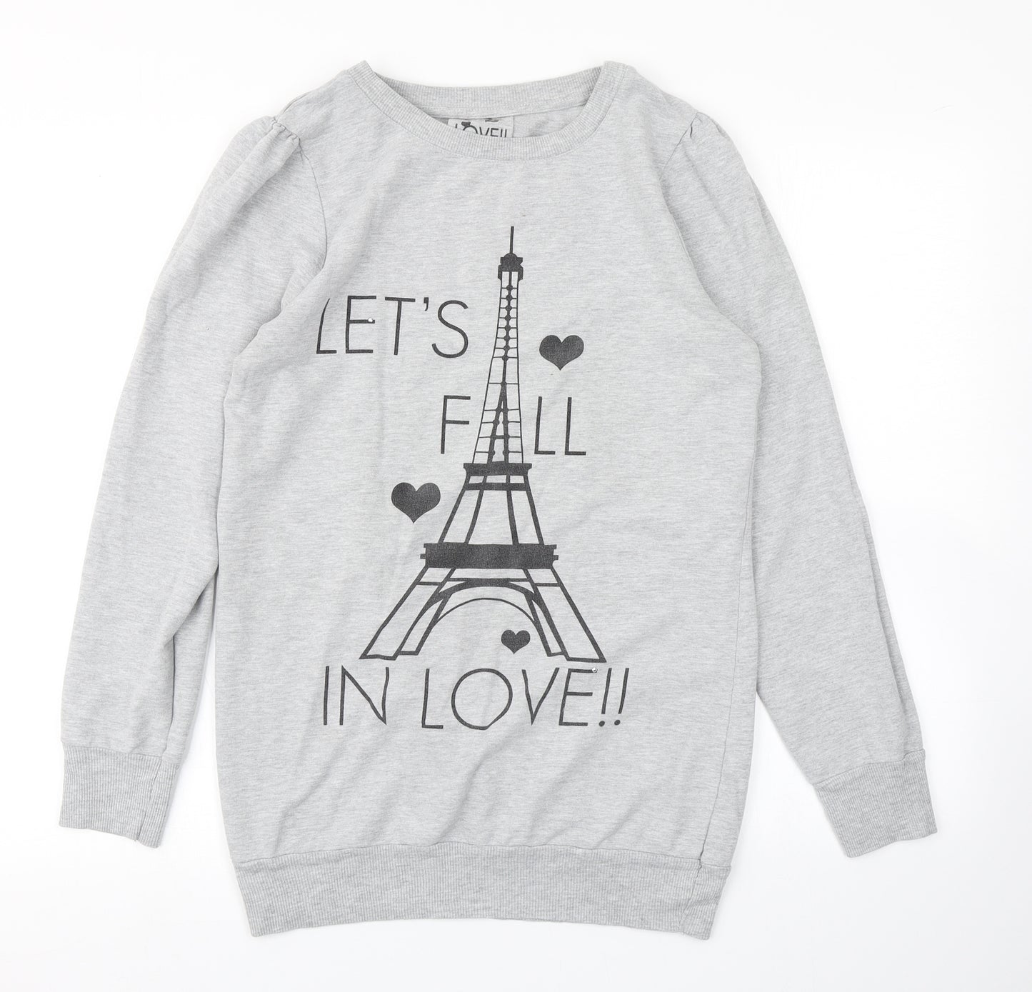 Denim CO Womens Grey   Pullover Sweatshirt Size 10  - Longline