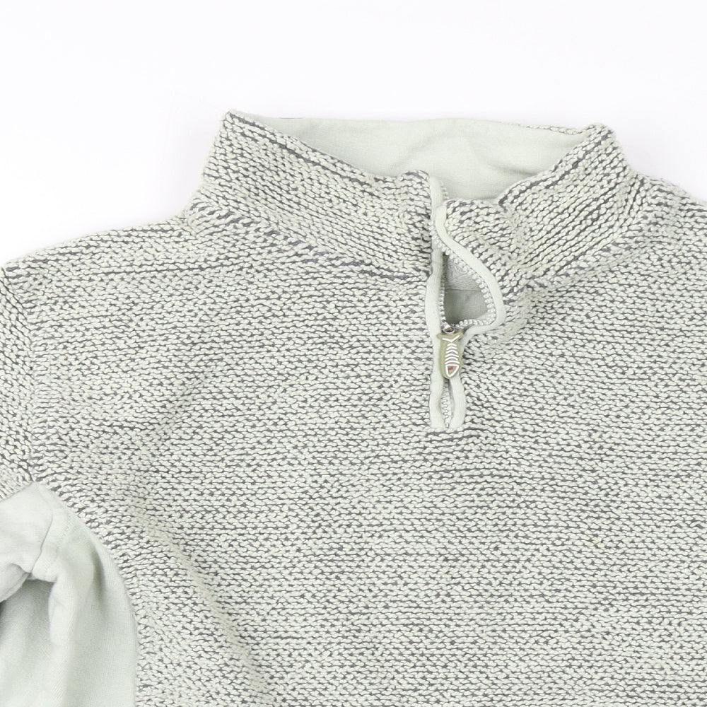 Weird Fish Womens Green  Fleece Pullover Sweatshirt Size L