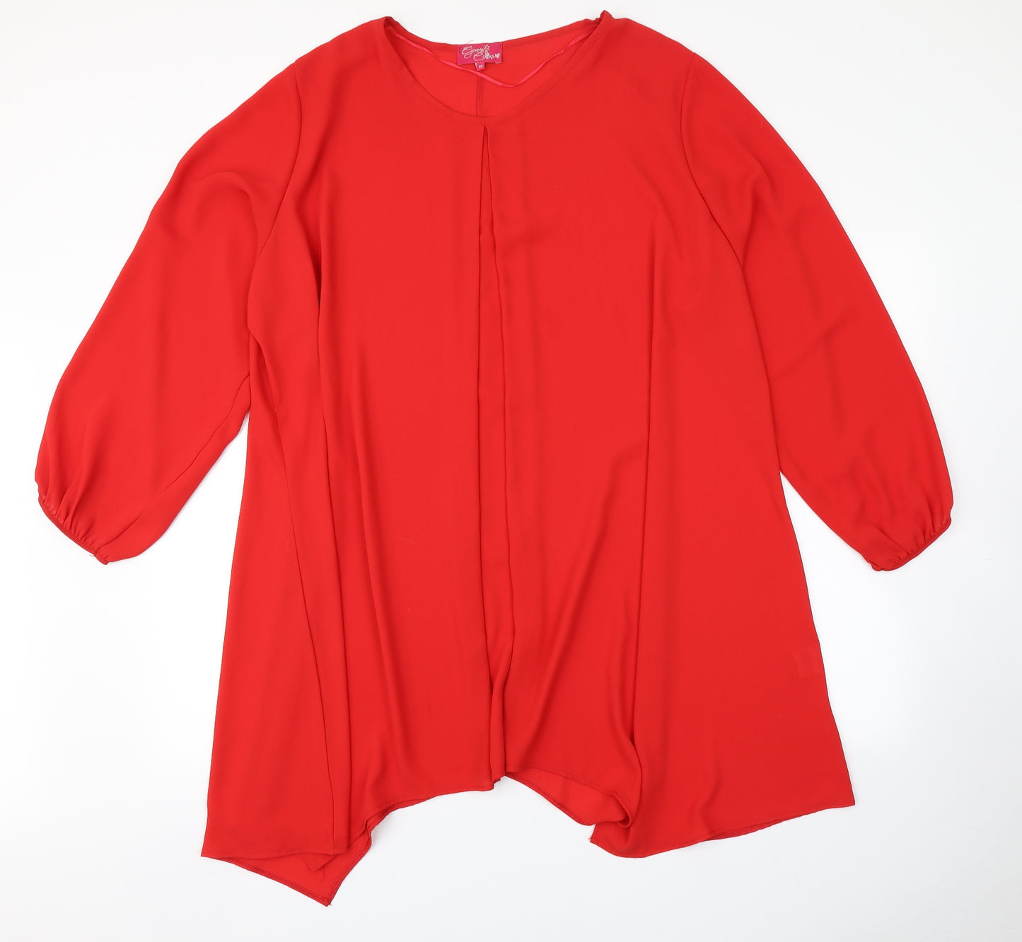 gemma collins Womens Red   Basic Blouse Size 22  - Longline