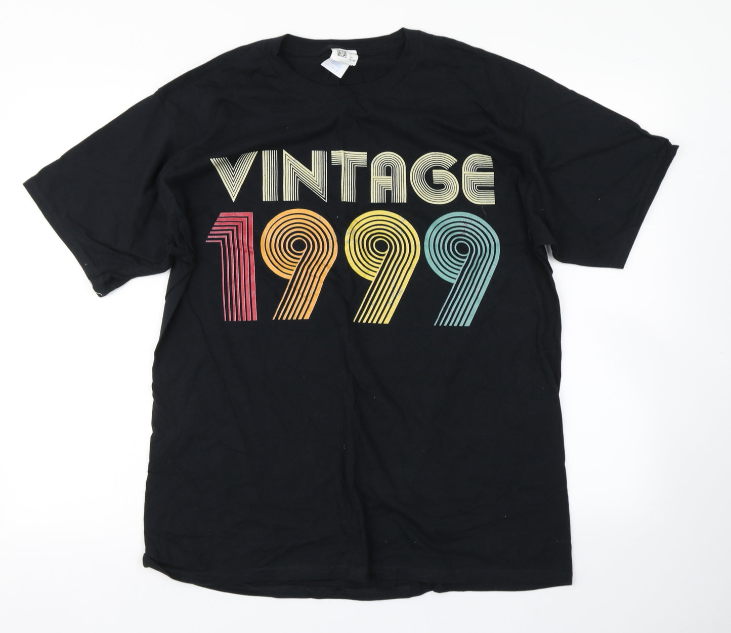 Vintage 1999 Mens Black    T-Shirt Size L