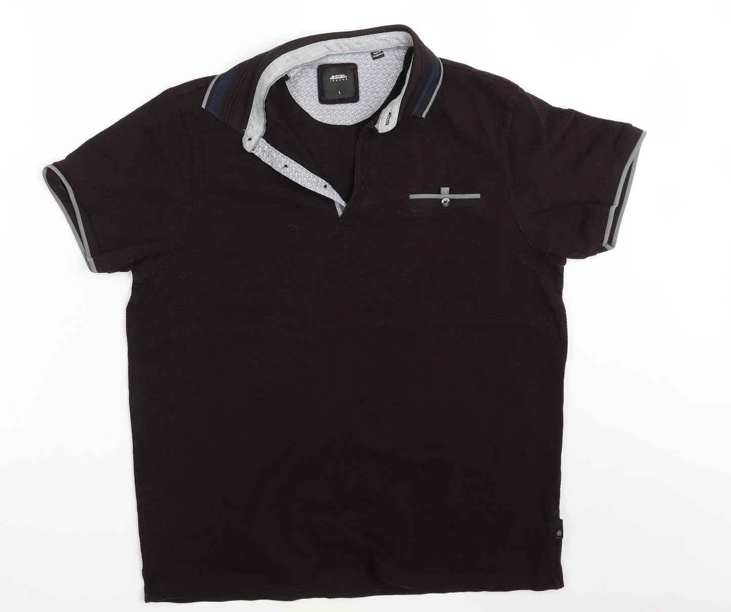 Burton Mens Purple    Polo Size L