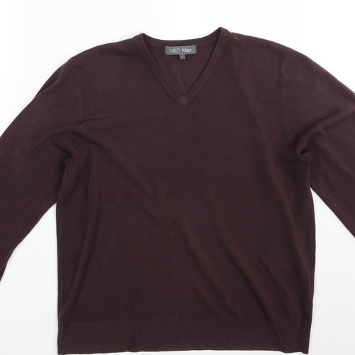 M&S Mens Purple   Pullover Sweatshirt Size L