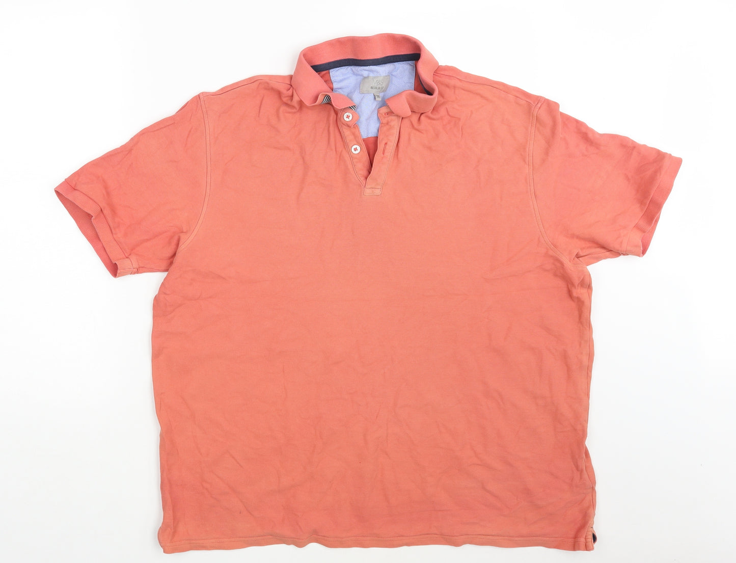 M&S Mens Orange    Polo Size 2XL