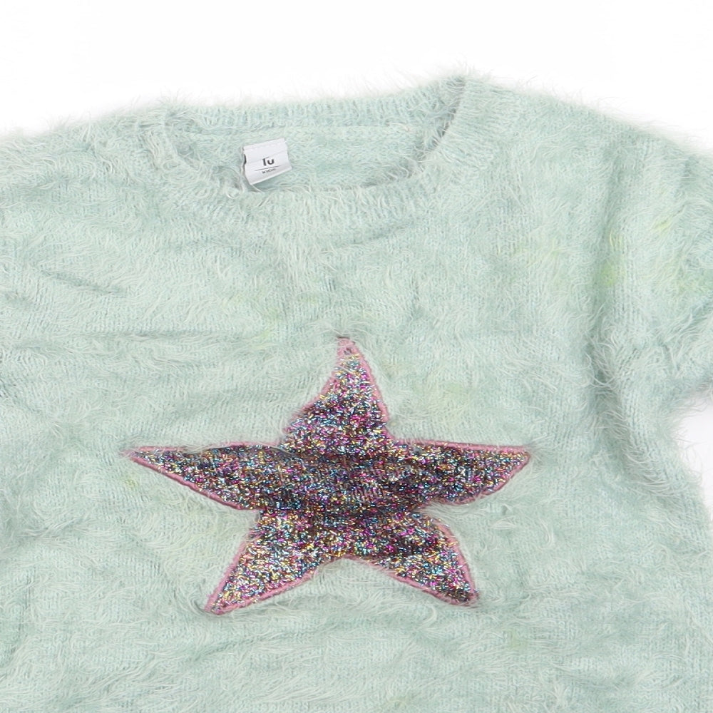 TU Girls Green   Pullover Jumper Size 8 Years