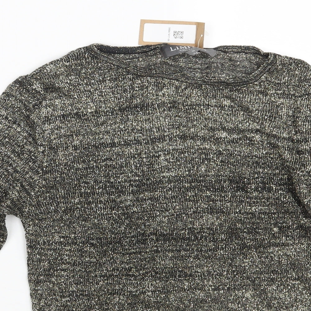 Limited Collection Womens Gold   Pullover Sweatshirt Size 10