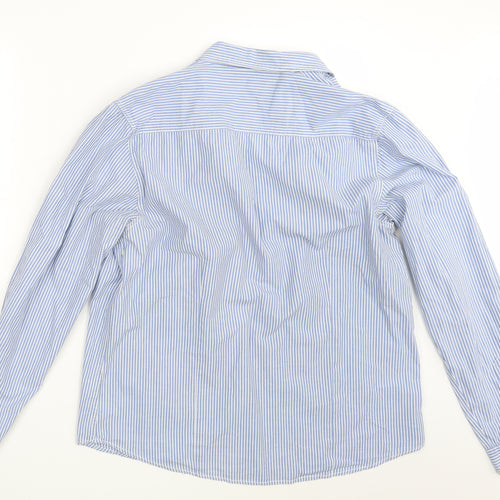 New Look Mens Blue Striped   Button-Up Size L